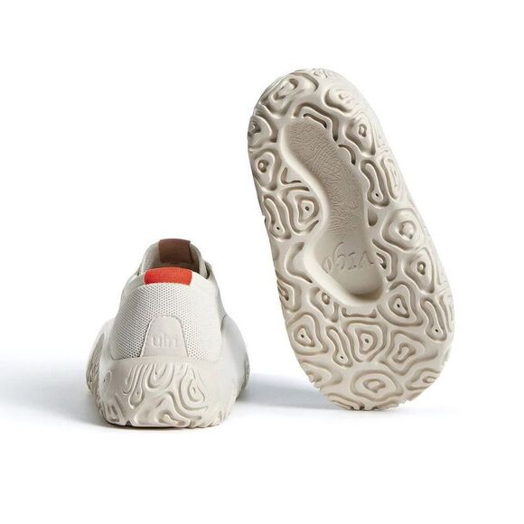 UIN Cream and Red Women's Sneakers - Picture 5 of 9